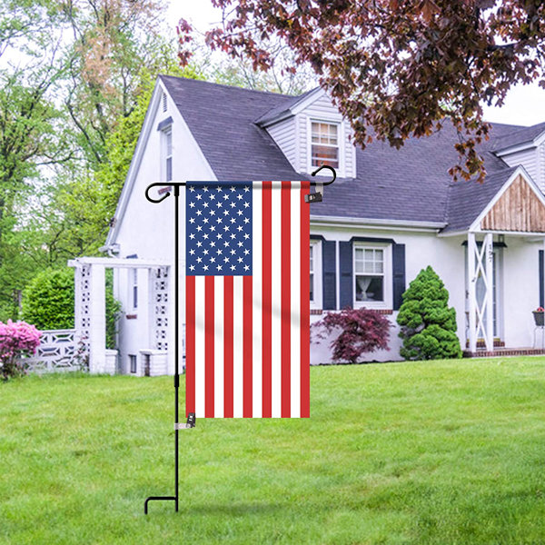 Arlmont & Co. Garden Flag Stand Premium Garden Flag Pole Banner
